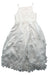 A White Sleeveless Dresses from Monsoon in size 13Y for girl. (Back View)