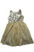 A Gold Sleeveless Dresses from Monsoon in size 12Y for girl. (Front View)