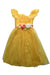 A Yellow Sleeveless Dresses from Monsoon in size 13Y for girl. (Front View)
