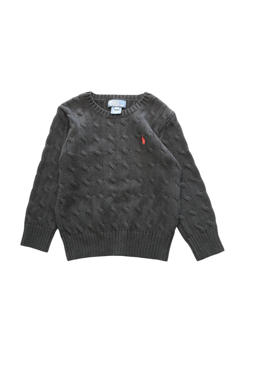 A Grey Knit Sweaters from Polo Ralph Lauren in size 4T for girl. (Front View)