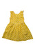 A Yellow Sleeveless Dresses from Petit Bateau in size 6T for girl. (Front View)