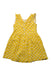 A Yellow Sleeveless Dresses from Petit Bateau in size 6T for girl. (Back View)