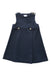 A Navy Sleeveless Dresses from Jacadi in size 6T for girl. (Front View)