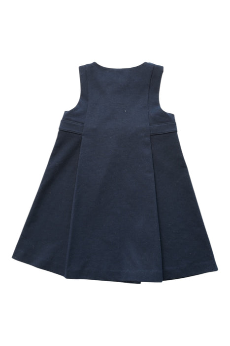 A Navy Sleeveless Dresses from Jacadi in size 6T for girl. (Back View)