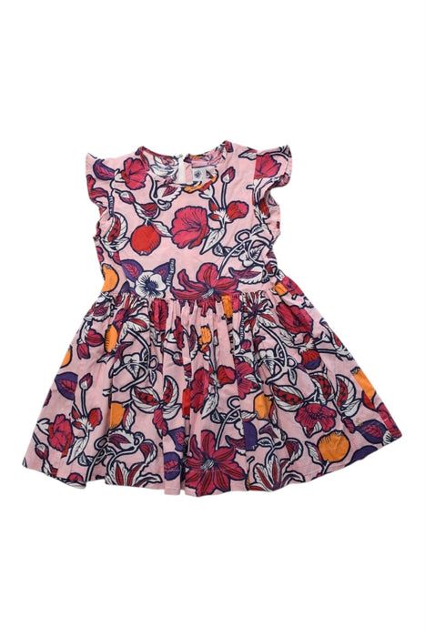 A Multicolour Sleeveless Dresses from Petit Bateau in size 6T for girl. (Front View)