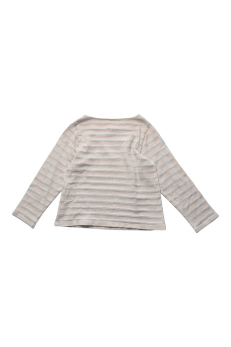 A White Long Sleeve Tops from Petit Bateau in size 6T for girl. (Back View)