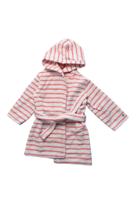 A Pink Bathrobes from Petit Bateau in size 2T for girl. (Front View)