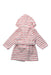A Pink Bathrobes from Petit Bateau in size 2T for girl. (Back View)