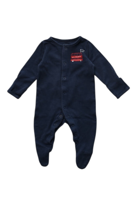 A Navy Onesies from Mamas & Papas in size 0-3M for boy. (Front View)