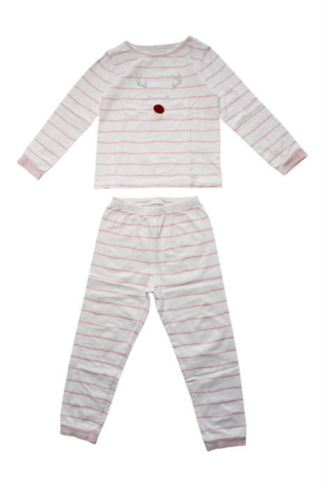 A Pink Pyjama Sets from The Little White Company in size 5T for girl. (Front View)