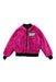 A Black Puffer/Quilted Jackets from DKNY in size 6T for girl. (Front View)