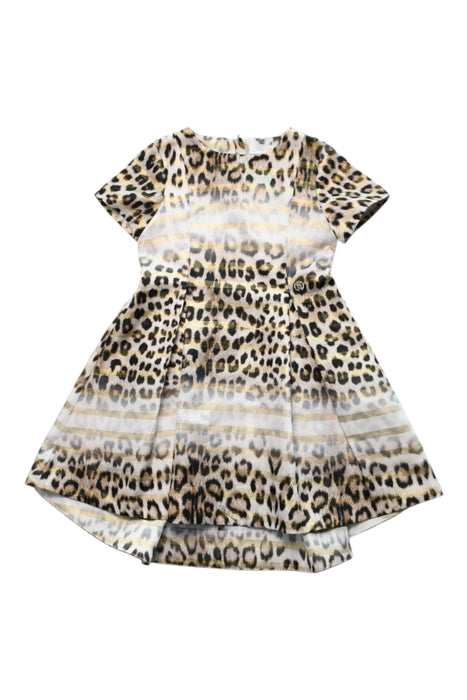 A Multicolour Short Sleeve Dresses from Roberto Cavalli in size 8Y for girl. (Front View)