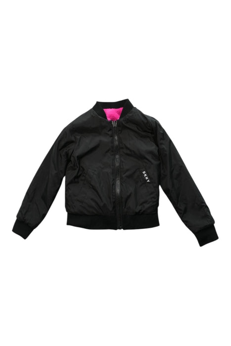 A Black Puffer/Quilted Jackets from DKNY in size 6T for girl. 