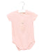 A Pink Short Sleeve Bodysuits from Seed in size 3-6M for girl. (Front View)