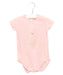 A Pink Short Sleeve Bodysuits from Seed in size 3-6M for girl. (Front View)