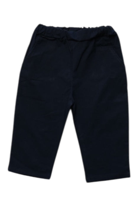 A Navy Casual Pants from Filobio in size 6-12M for boy. (Front View)