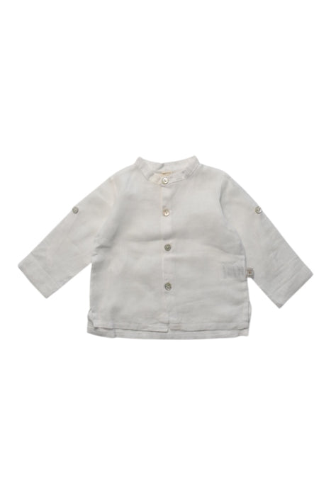 A White Long Sleeve Shirts from Filobio in size 6-12M for boy. (Front View)