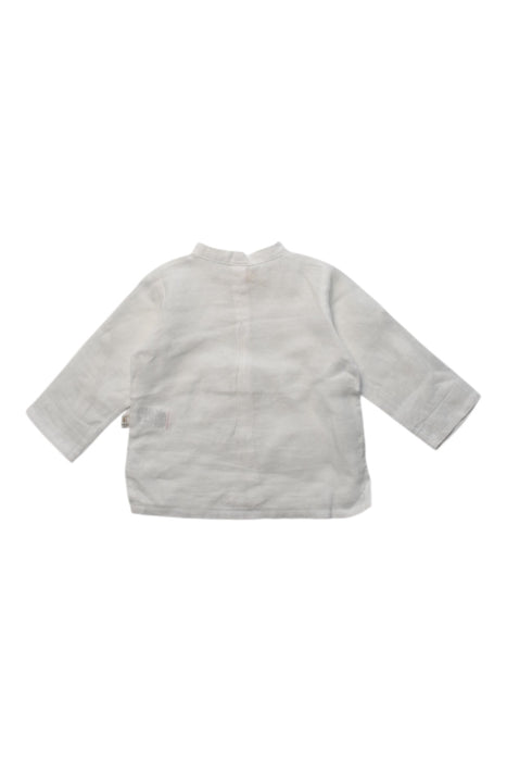 A White Long Sleeve Shirts from Filobio in size 6-12M for boy. (Back View)