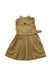 A Beige Sleeveless Dresses from Burberry in size 4T for girl. (Back View)