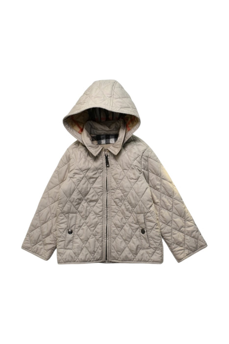 A Beige Puffer/Quilted Jackets from Burberry in size 2T for neutral. (Front View)