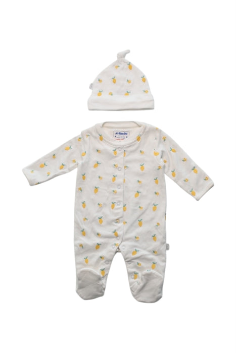 A White Onesies from Jojo Maman Bébé in size 0-3M for girl. (Front View)