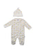 A White Onesies from Jojo Maman Bébé in size 0-3M for girl. (Front View)