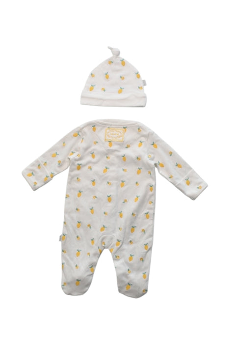 A White Onesies from Jojo Maman Bébé in size 0-3M for girl. (Back View)