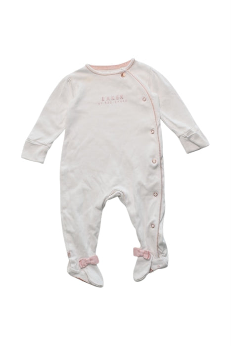 A White Onesies from Baker by Ted Baker in size 3-6M for girl. (Front View)