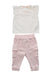 A White Pants Sets from Baker by Ted Baker in size 3-6M for girl. (Front View)