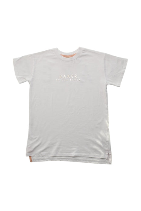 A White Short Sleeve T Shirts from Baker by Ted Baker in size 8Y for girl. (Front View)
