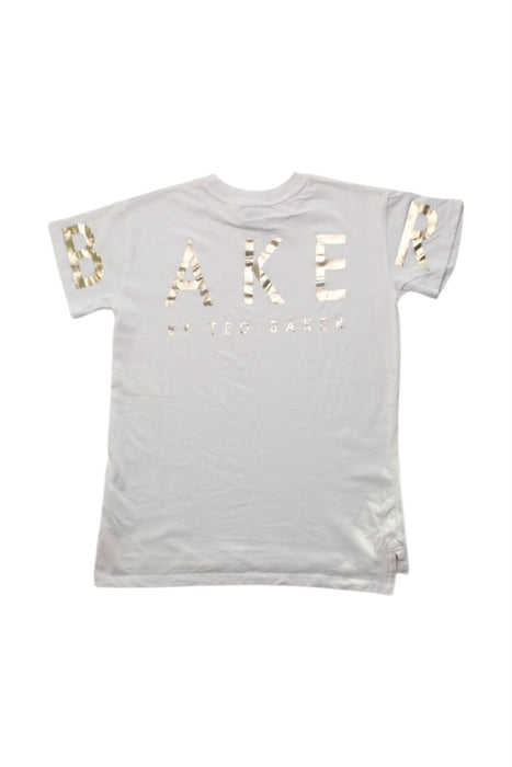 A White Short Sleeve T Shirts from Baker by Ted Baker in size 8Y for girl. (Back View)