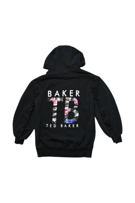 A Black Hooded Sweatshirts from Baker by Ted Baker in size 8Y for girl. (Back View)