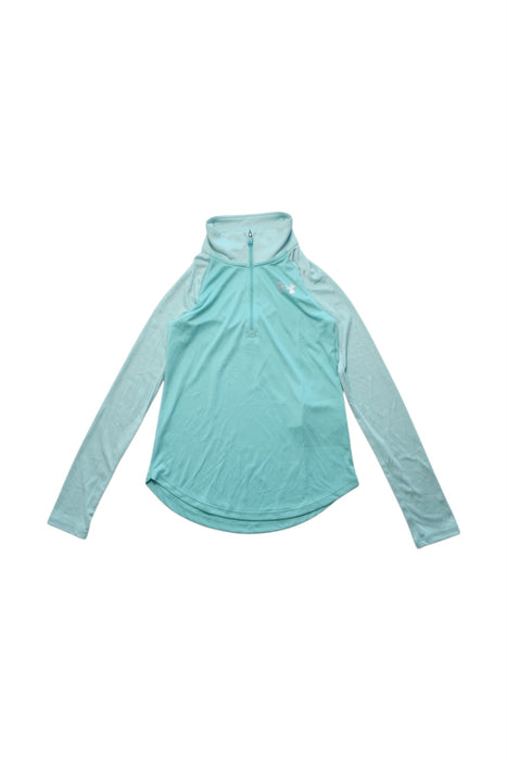 A Teal Active Tops from Under Armour in size 10Y for girl. (Front View)