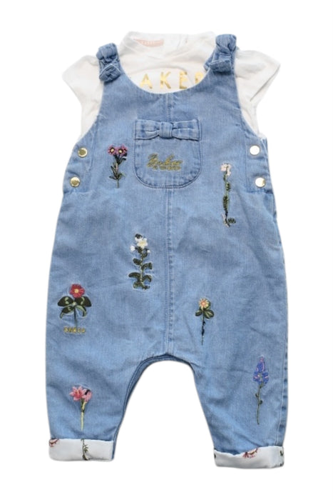 A Blue Long Overalls from Baker by Ted Baker in size 3-6M for girl. (Front View)