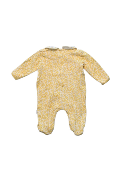 A Yellow Long Sleeve Rompers from Jojo Maman Bébé in size Newborn for girl. (Back View)