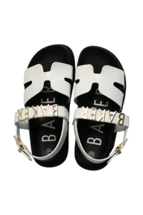 A Black Sandals from Baker by Ted Baker in size 7Y for girl. (Front View)