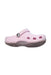 A Pink Slip Ons from Crocs in size 6T for girl. (Back View)