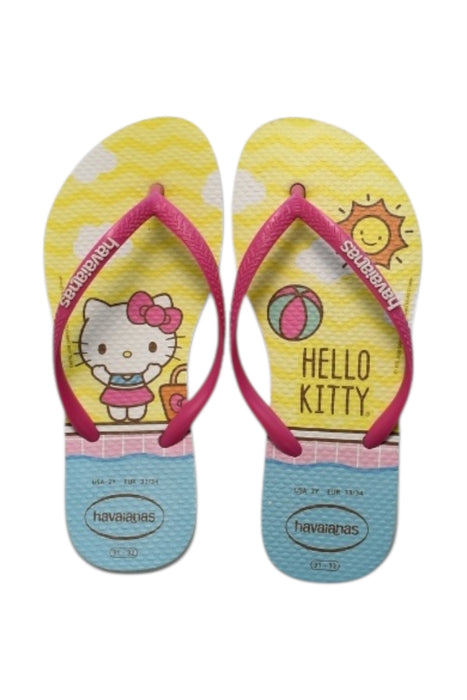 A Multicolour Flip Flops from Havaianas in size 7Y for girl. (Front View)