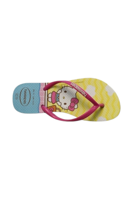 A Multicolour Flip Flops from Havaianas in size 7Y for girl. (Back View)
