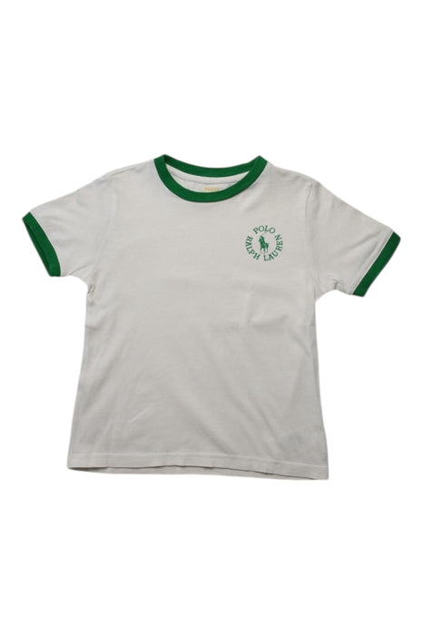 A White Short Sleeve T Shirts from Polo Ralph Lauren in size 5T for neutral. (Front View)