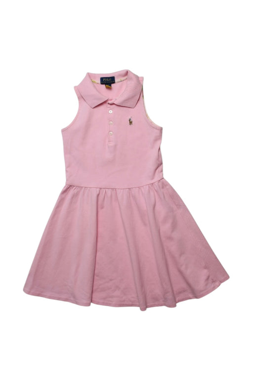 A Pink Sleeveless Dresses from Polo Ralph Lauren in size 6T for girl. (Front View)