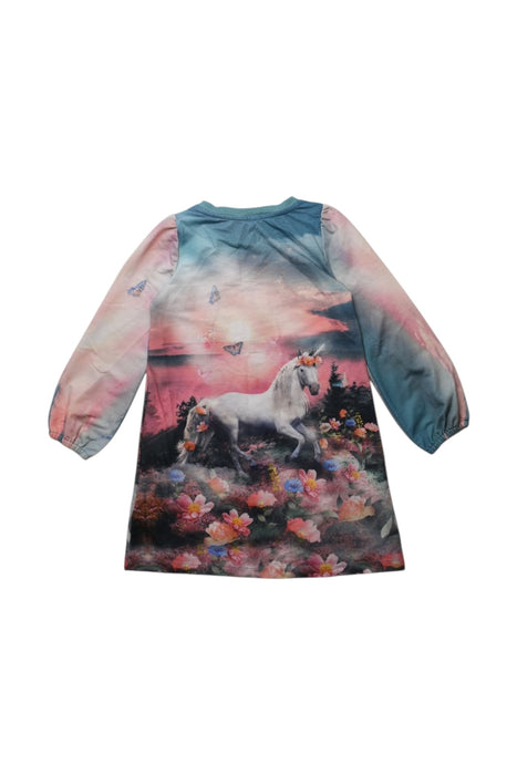 A Multicolour Long Sleeve Dresses from Monsoon in size 8Y for girl. (Back View)