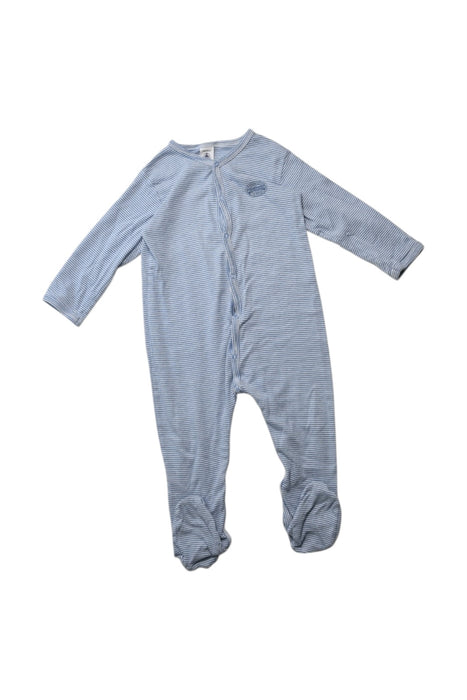 A Blue Onesies from Petit Bateau in size 18-24M for boy. (Front View)