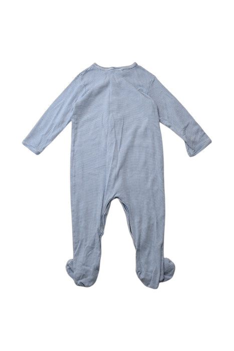 A Blue Onesies from Petit Bateau in size 18-24M for boy. (Back View)