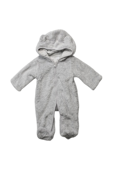 A Grey Onesies from The Little White Company in size Newborn for neutral. (Front View)