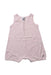 A Pink Sleeveless Rompers from Petit Bateau in size 12-18M for girl. (Front View)