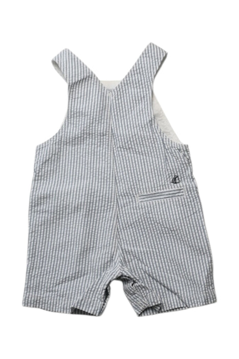 A Blue Overall Shorts from Petit Bateau in size 3-6M for boy. (Back View)