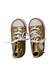 A Gold Sneakers from Converse in size 3T for girl. (Front View)