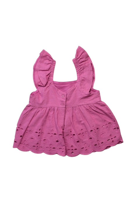 A Pink Sleeveless Tops from Mayoral in size 6T for girl. (Back View)