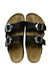 A Black Sandals from Birkenstock in size 6T for girl. (Front View)